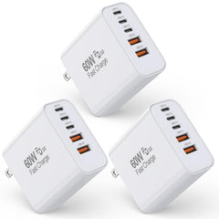 Articona 3pack 60W fast charger block with five ports for versatile home charging.