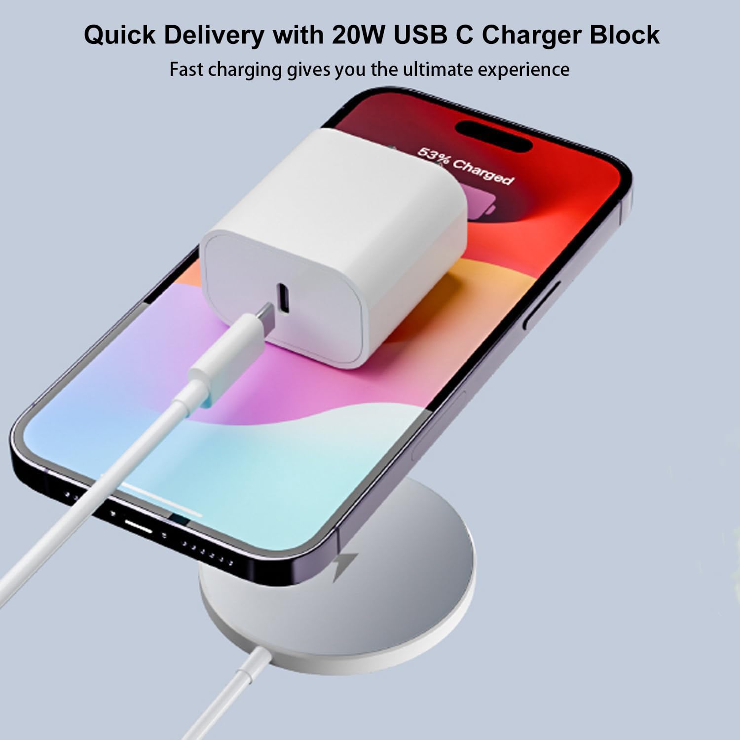 Articona Magnetic Charger compact slim design fits on a nightstand