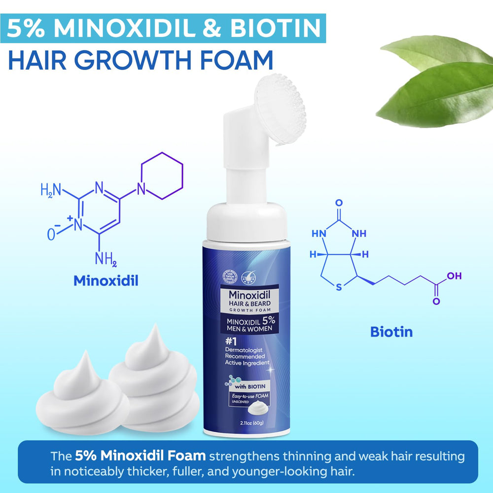 Artimore Minoxidil Foam texture close-up showing lightweight quick-dry formula