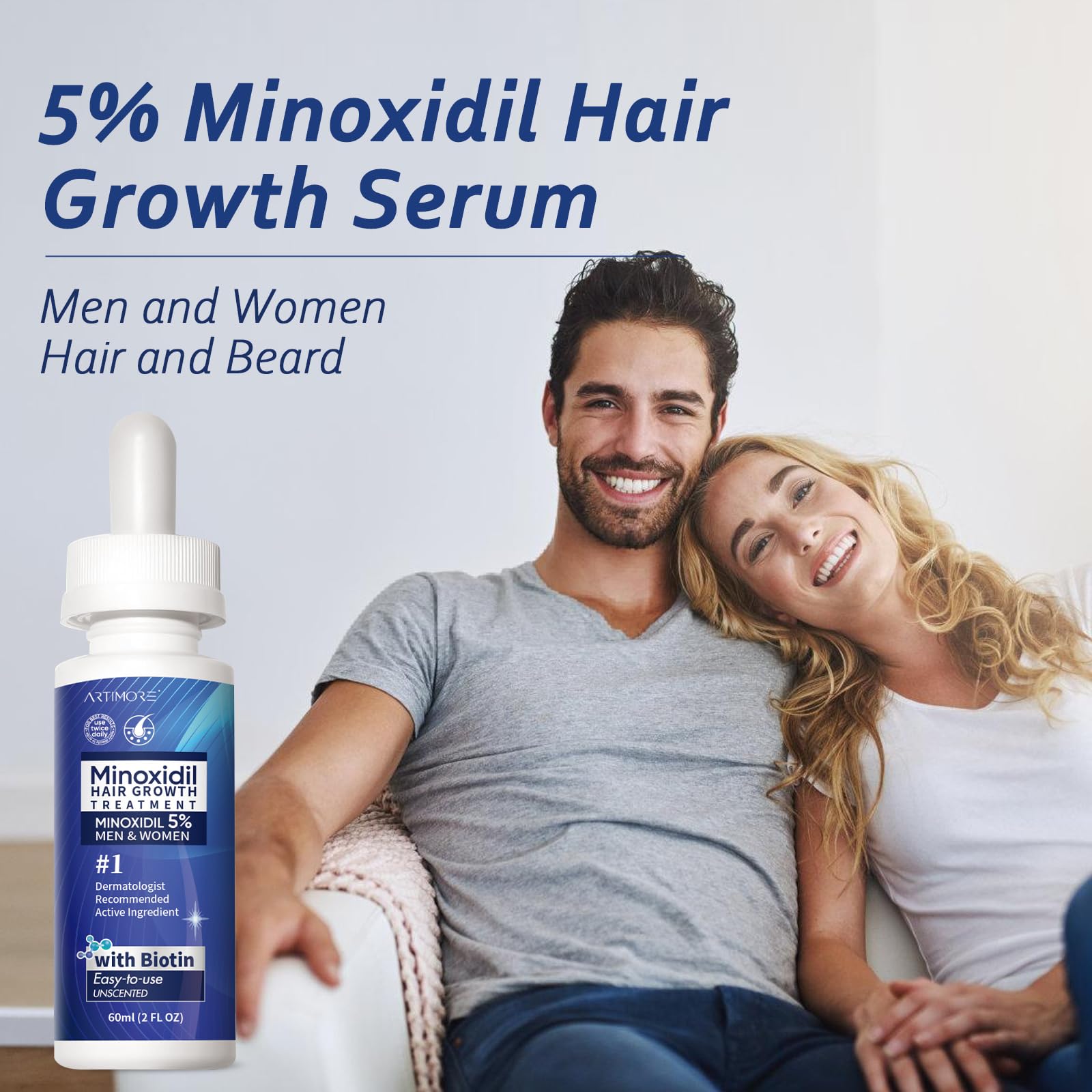 Artimore unisex hair treatment bottle display for men and women