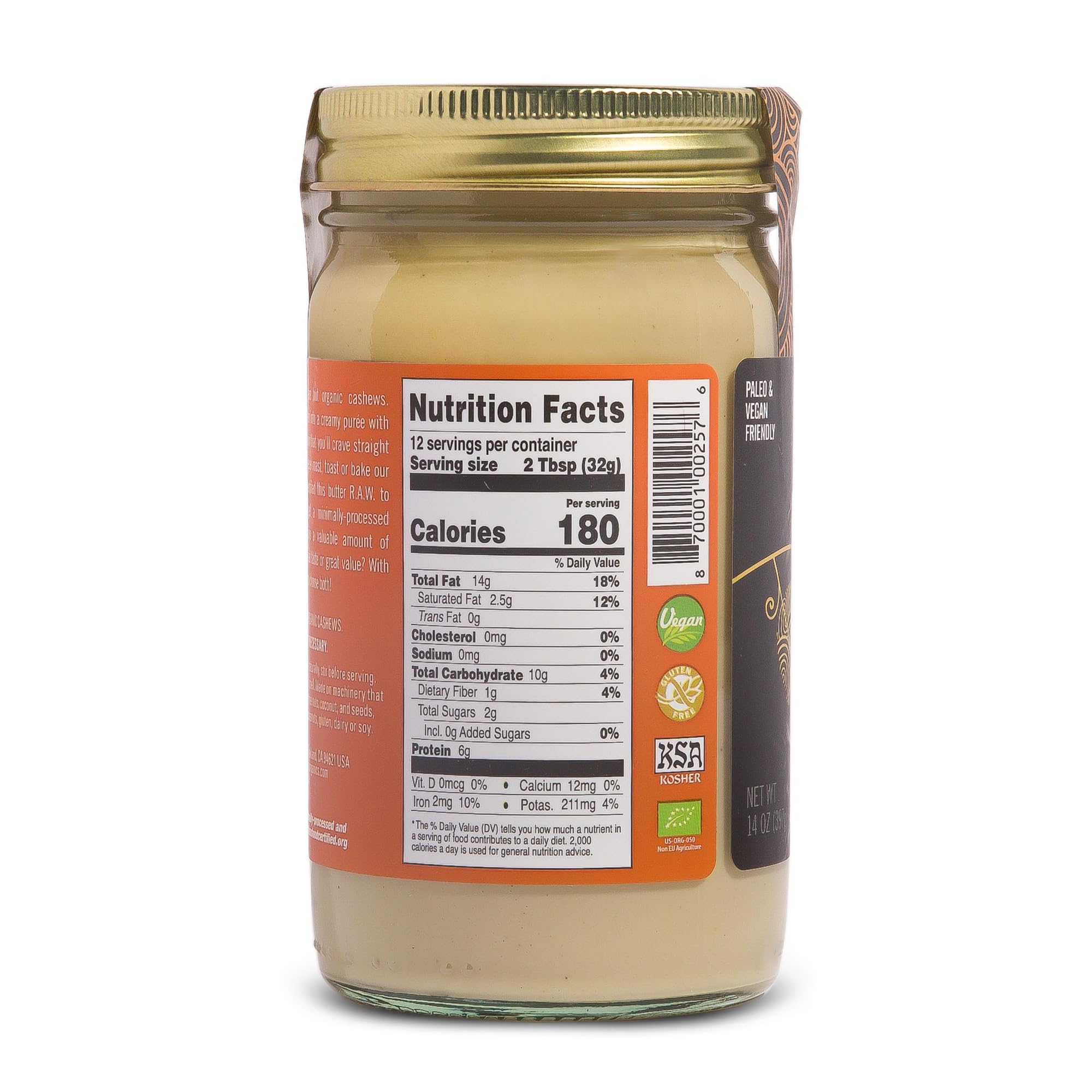 Artisana cashews sourced from organic family farms ensuring ethical sourcing and quality.