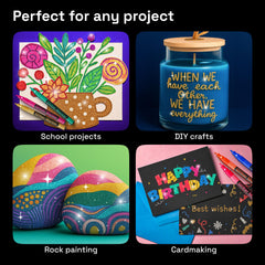 Artistro glitter pens on ceramic art for opaque glitter ink