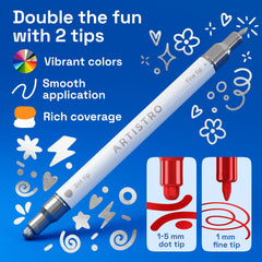 ARTISTRO 24 pre-activated nibs for instant smooth ink flow.