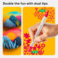 ARTISTRO 48 acrylic markers dot-tip deliver bold strokes and rapid coverage for larger areas.
