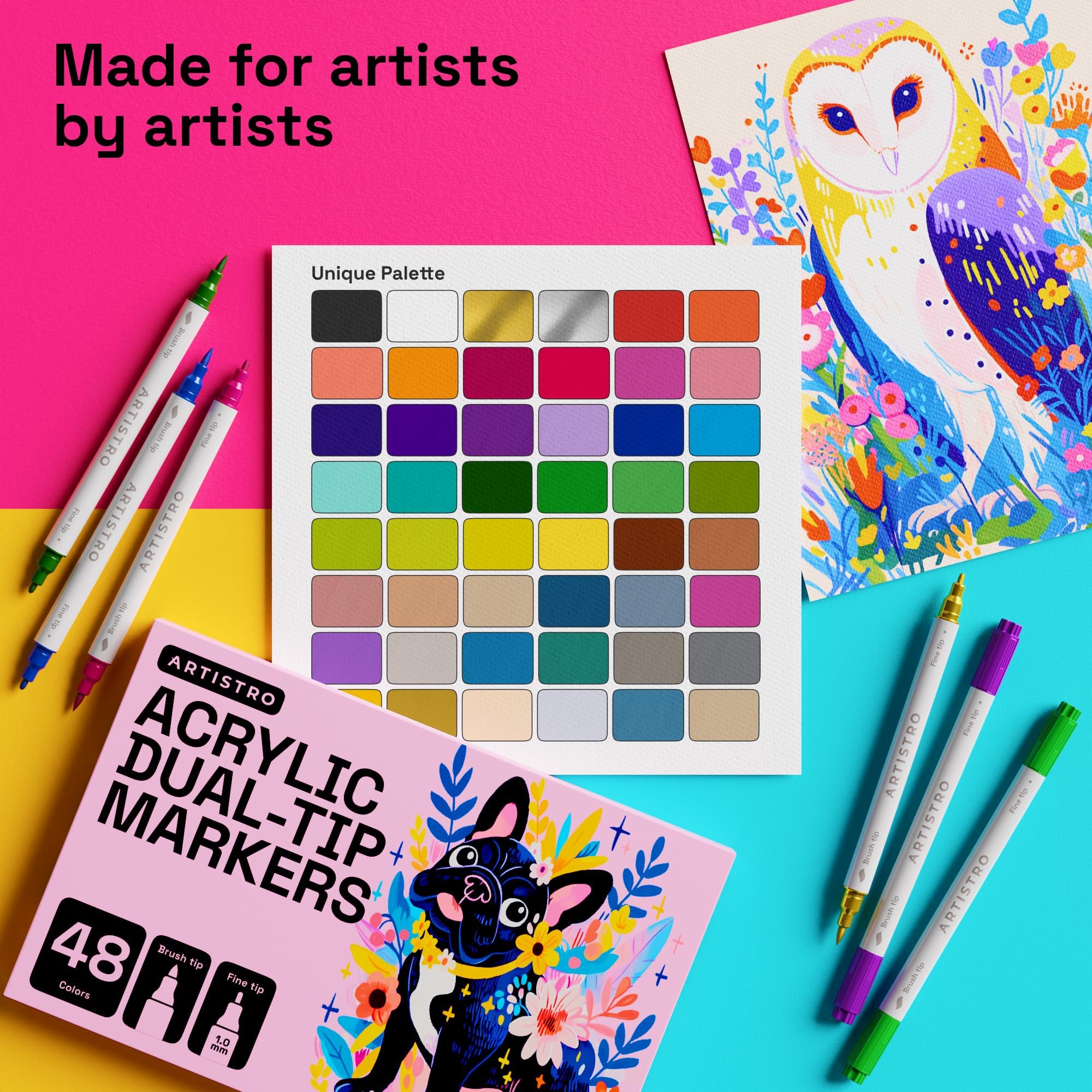 ARTISTRO 48 gift-ready packaging inspires creativity
