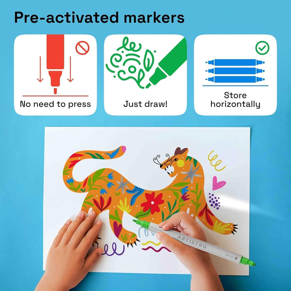 ARTISTRO 5 white acrylic marker with dot-tip for bold fills and accents