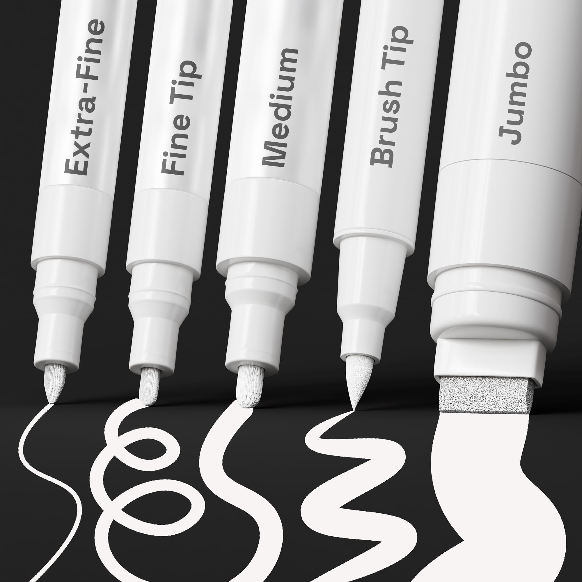 ARTISTRO 5 white paint pen on rock for opaque, durable designs.