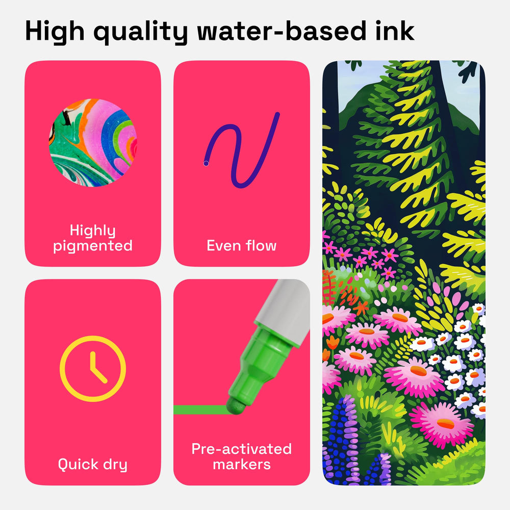 ARTISTRO 72 non-toxic markers provide a safe option for all ages.