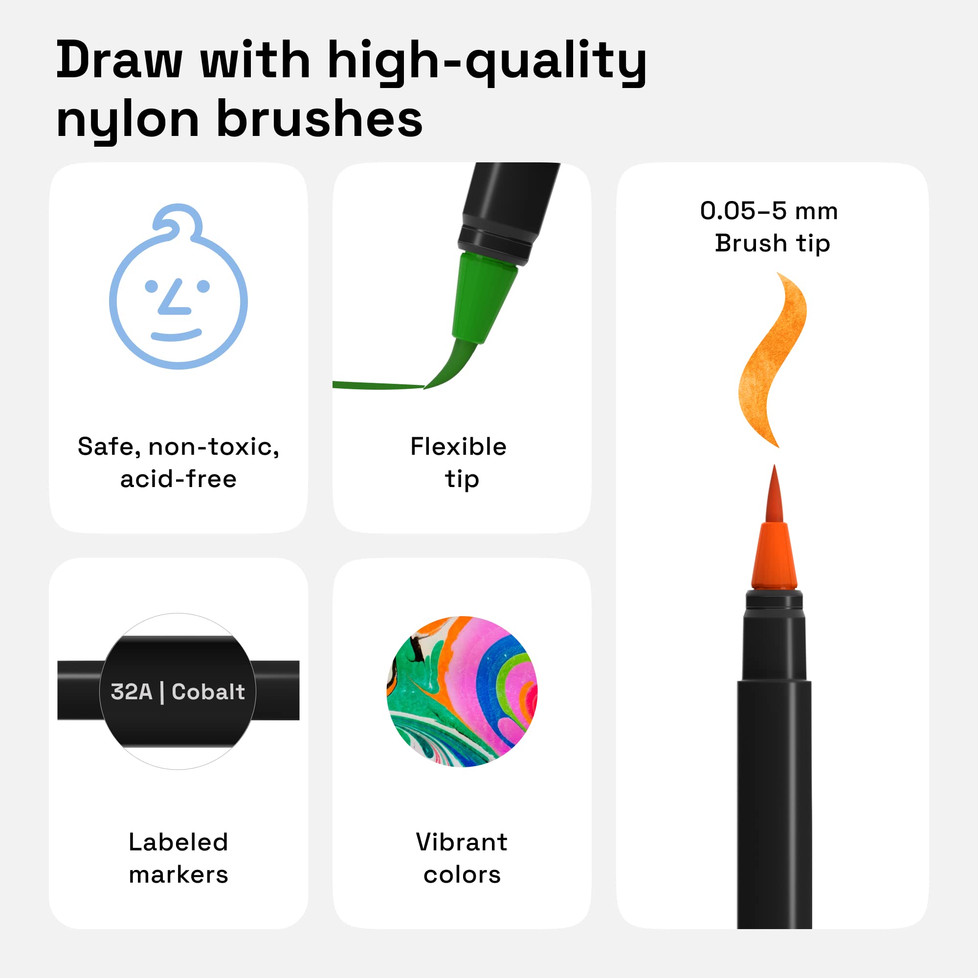 ARTISTRO color chart included for quick color testing and matching