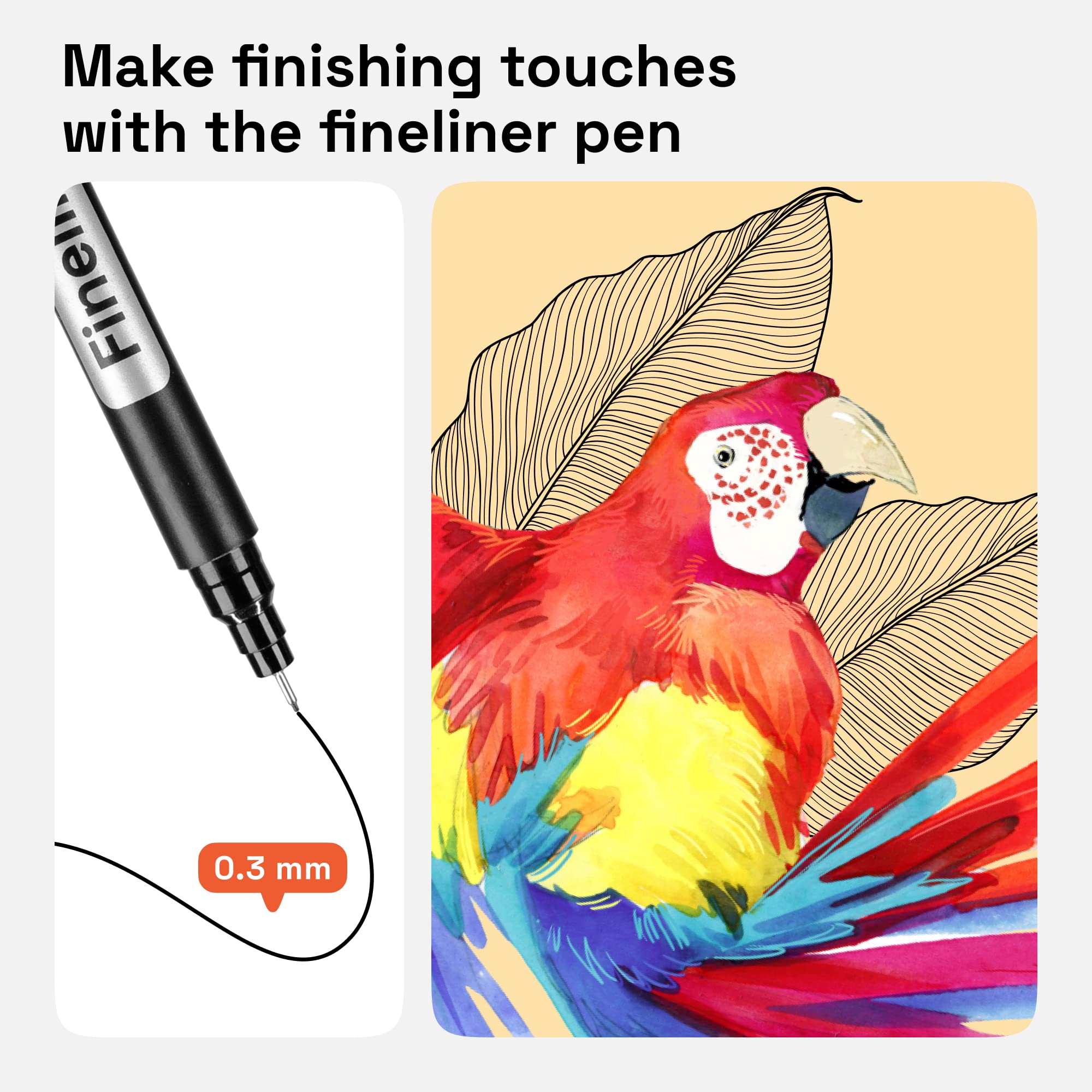 ARTISTRO fineliner pen for precise finishing touches on drawings