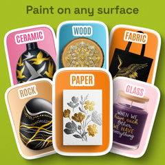 ARTISTRO metallic ink stands out on light and dark surfaces
