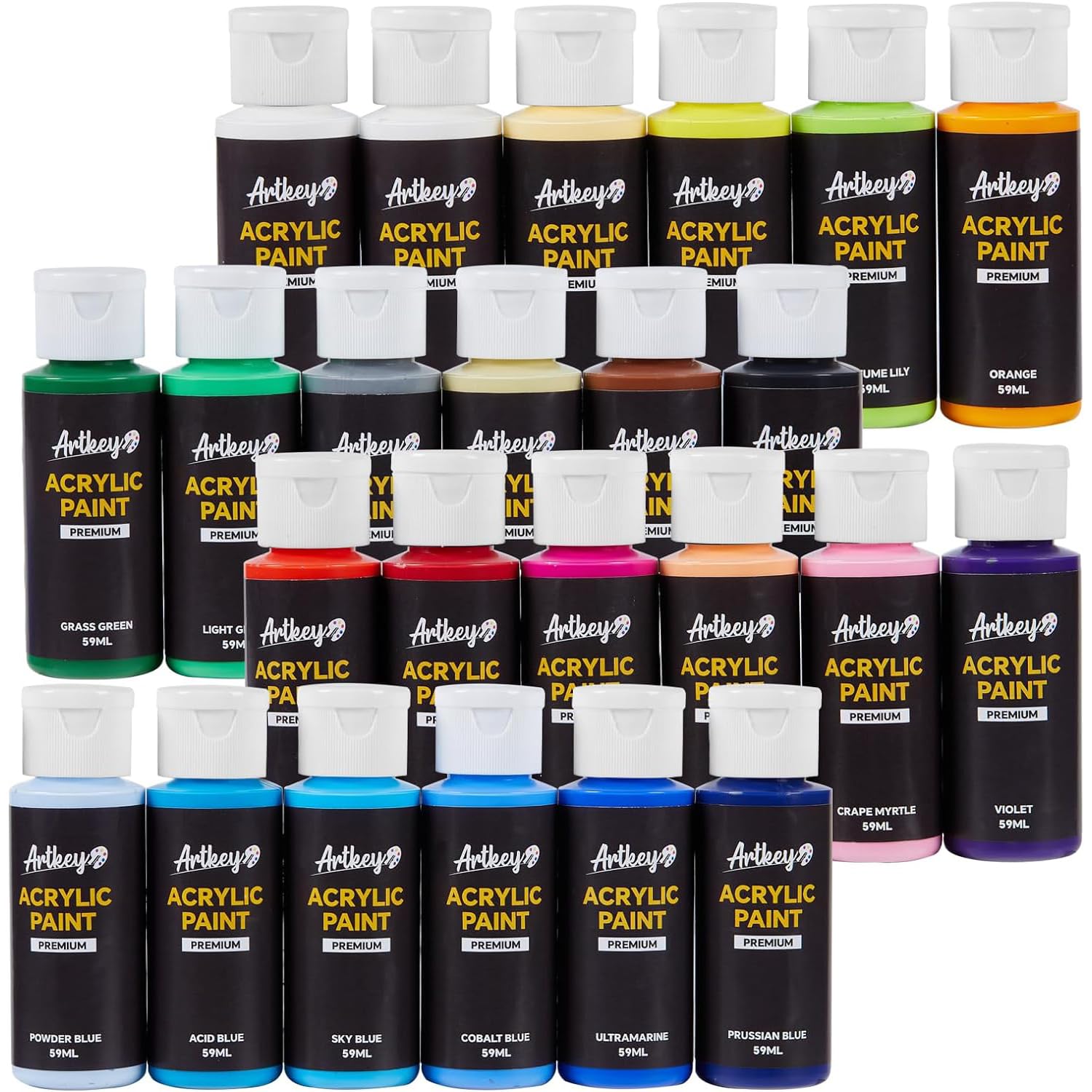 Artkey gift-ready acrylic set in a colorful box for art lovers