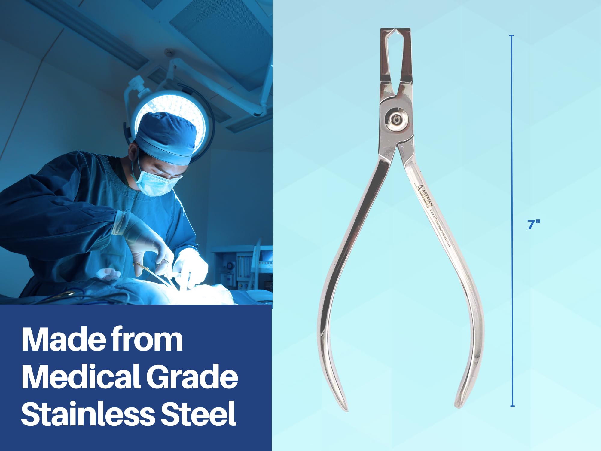 ARTMAN tool demonstrated compatibility with steel, ceramic, and plastic brackets.