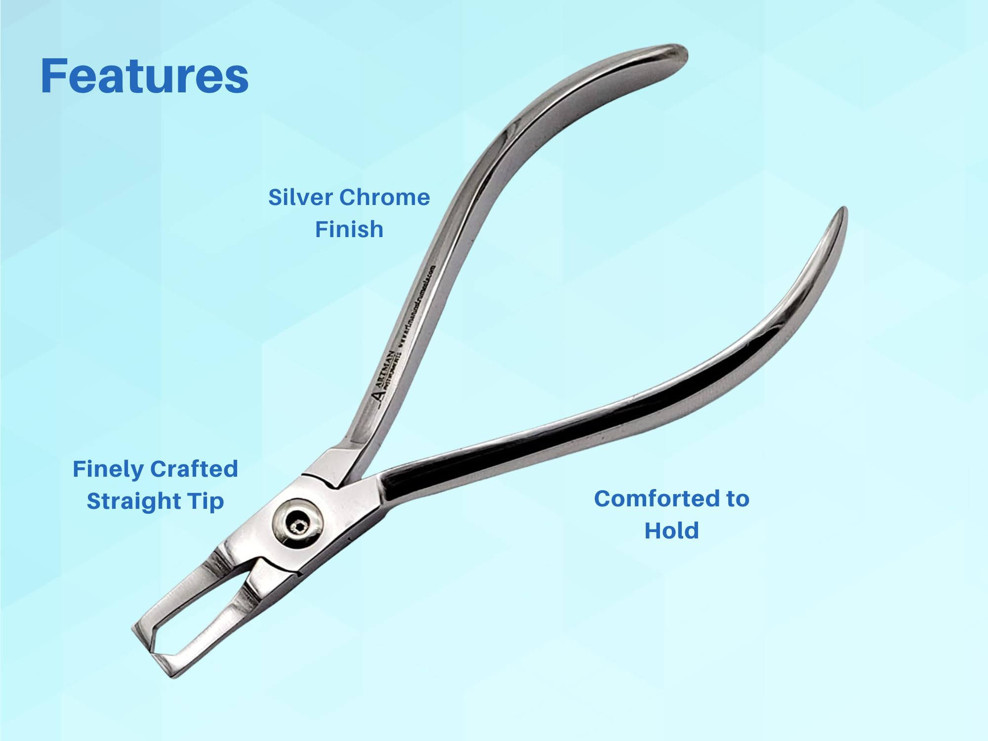 ARTMAN ergonomic grip enables smooth bracket removal during procedures.