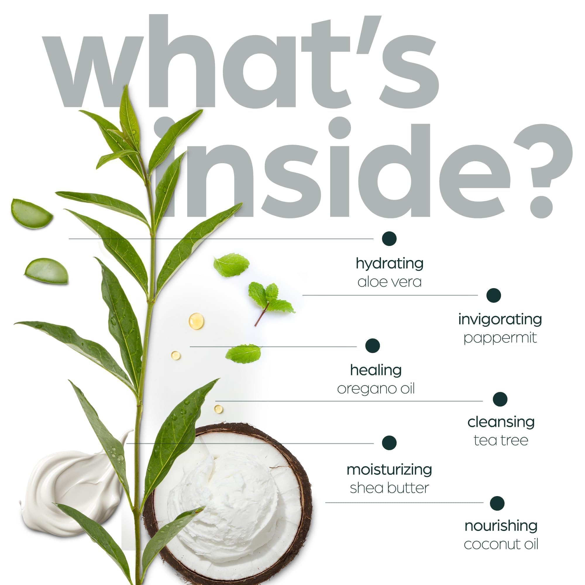 Creamy lather on skin shows deep cleansing and refreshing feel.