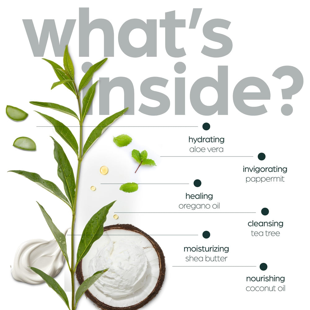Creamy lather on skin shows deep cleansing and refreshing feel.