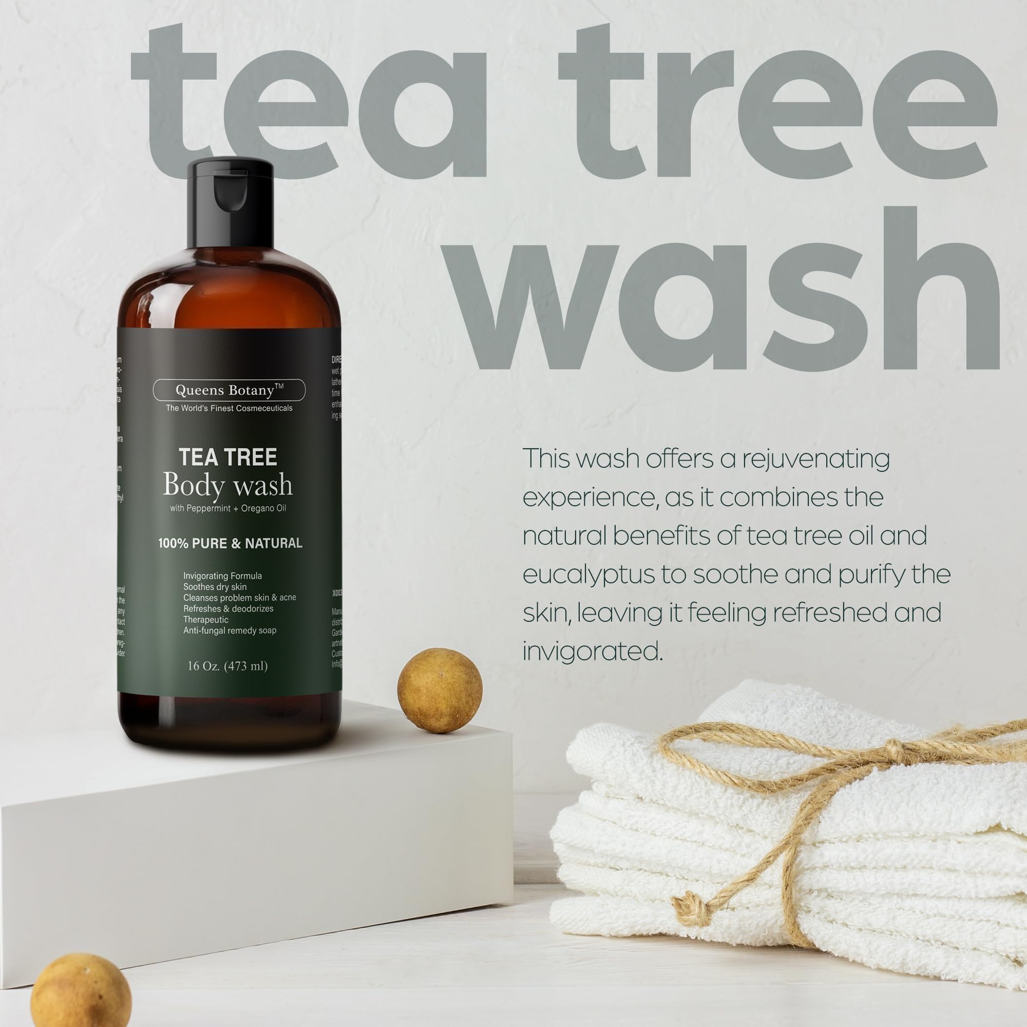 Artnaturals tea tree oil body wash 2-pack display for routine use.