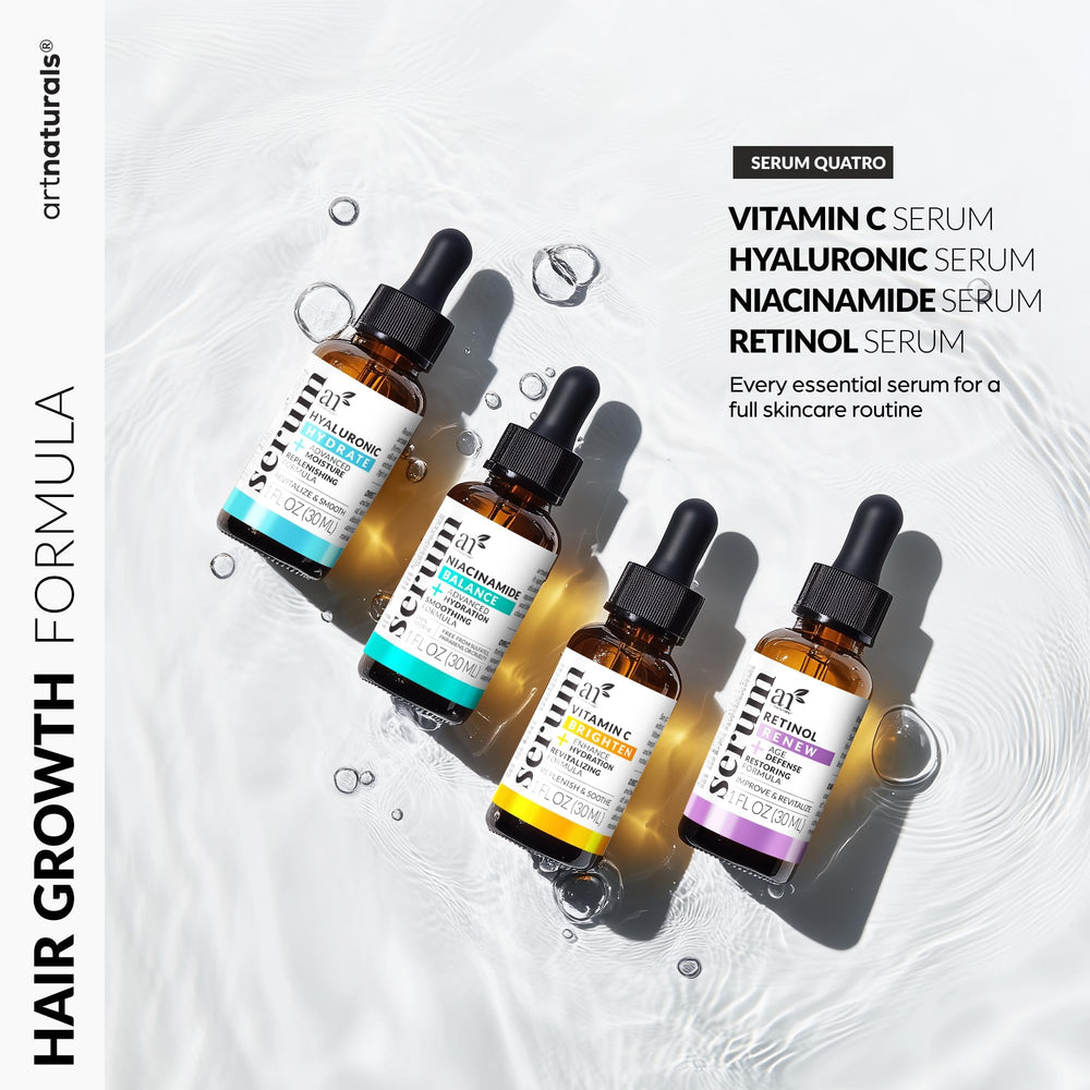 Artnaturals Vitamin C serum bottle close-up highlighting antioxidant nourishment.