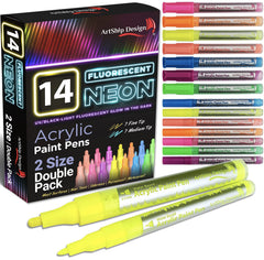 ArtShip Design neon paint pen glowing under UV light for dramatic effects