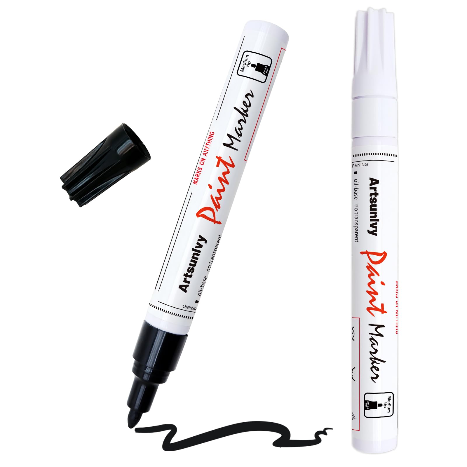 Artsunlvy paint pens nib detail highlighting a medium round tip.