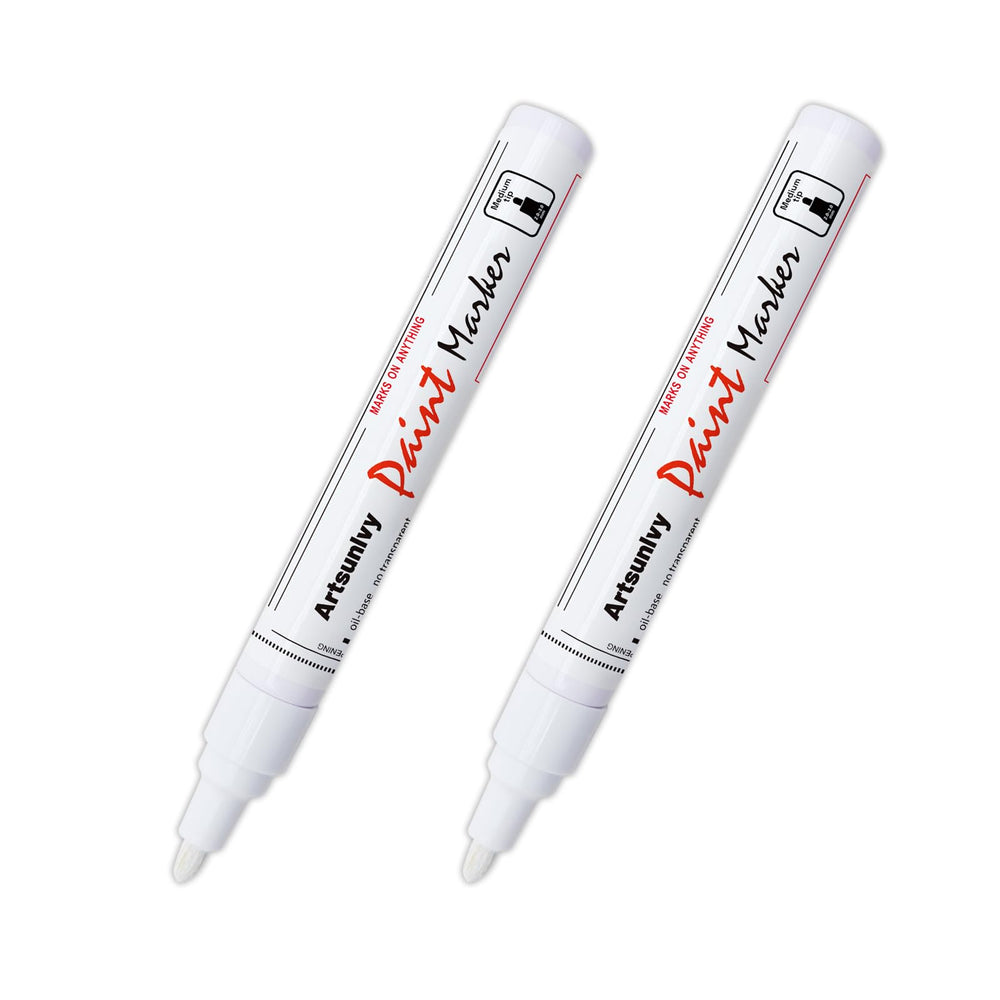 Artsunlvy white paint pen cap reminder emphasizes leak prevention.