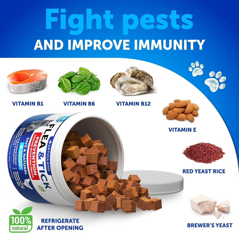Artullano all-breeds cat chews suited for kittens and seniors.