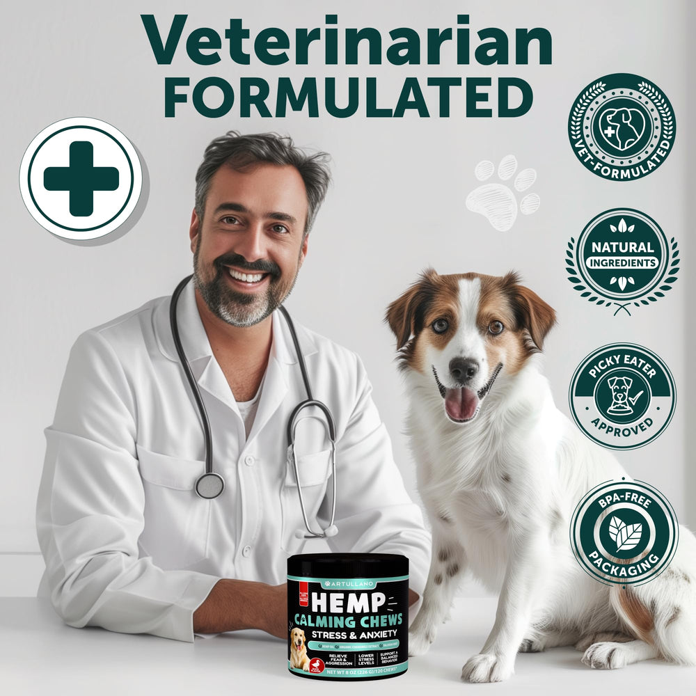 Artullano dog joint-support chews aiding comfortable daily movement.