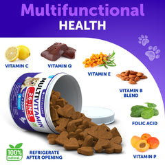 Artullano dog multivitamin fits dogs of all ages and sizes.