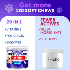 Artullano 26-in-1 chews joint support for more flexible, comfortable movement.