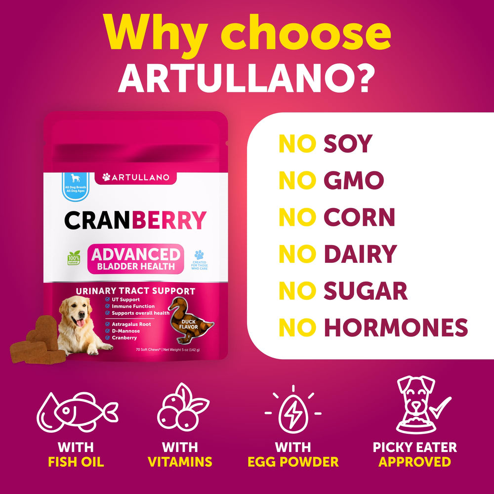 Artullano Gluten-free chews free from fillers for dogs.
