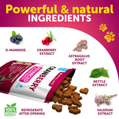 Artullano Cranberry-D-Mannose formula with fish oil supports digestive balance.