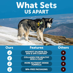 Artullano immune, joint and shedding support chews for active dogs.