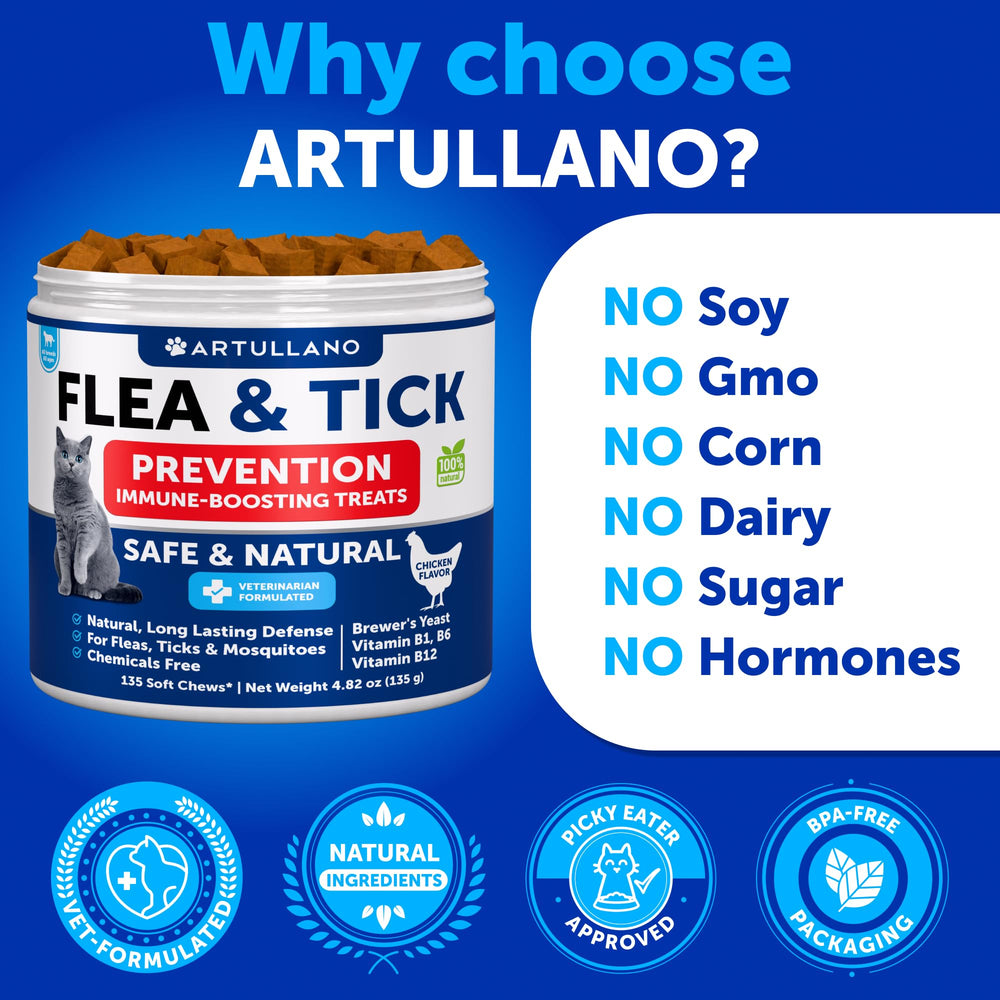 Artullano immune support and dental health benefits for cats.