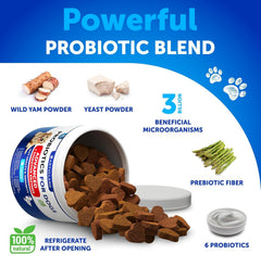 Artullano Probiotics for Dogs bottle highlighting immune support and overall wellness.