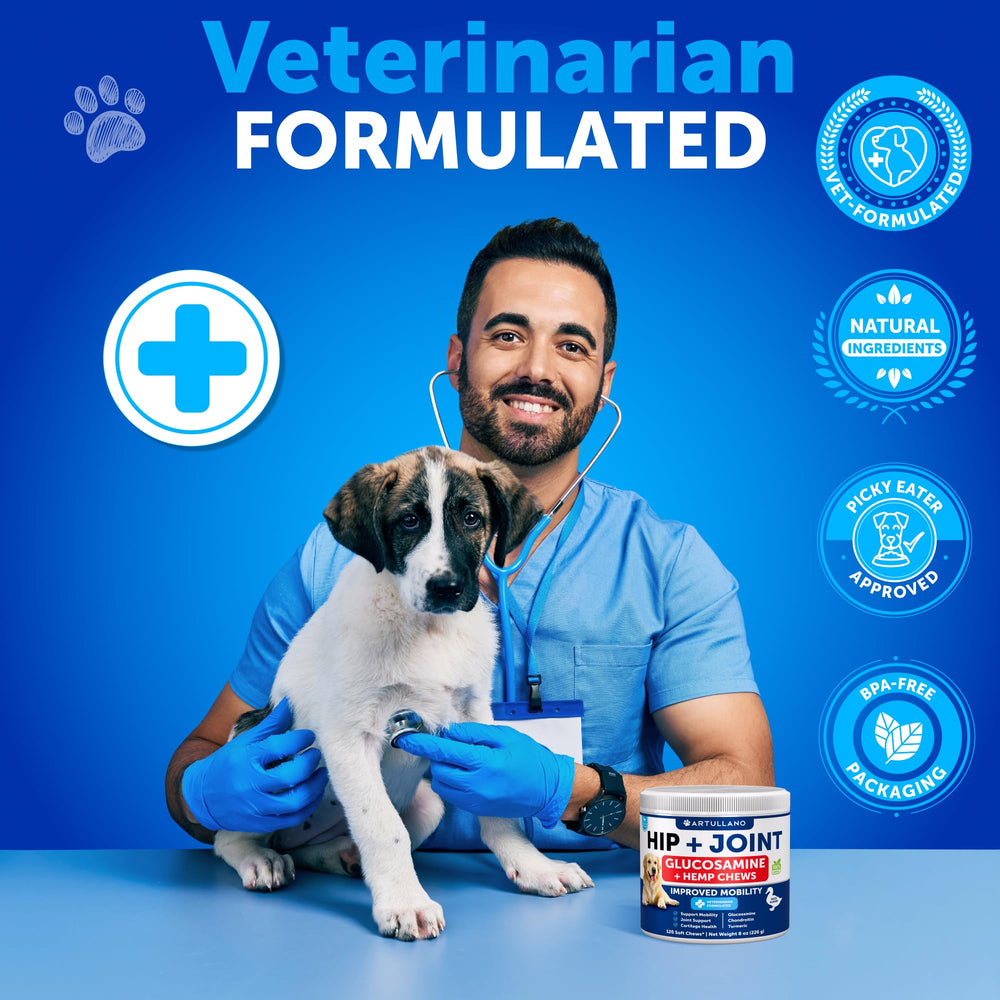 Artullano vet-formulated label—high standards for canine joint care.
