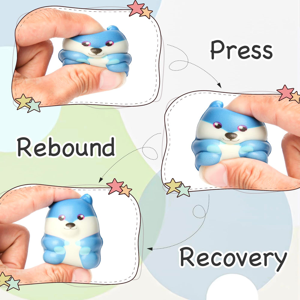 Aruytps fox squishy toy with slow rising design for relief.
