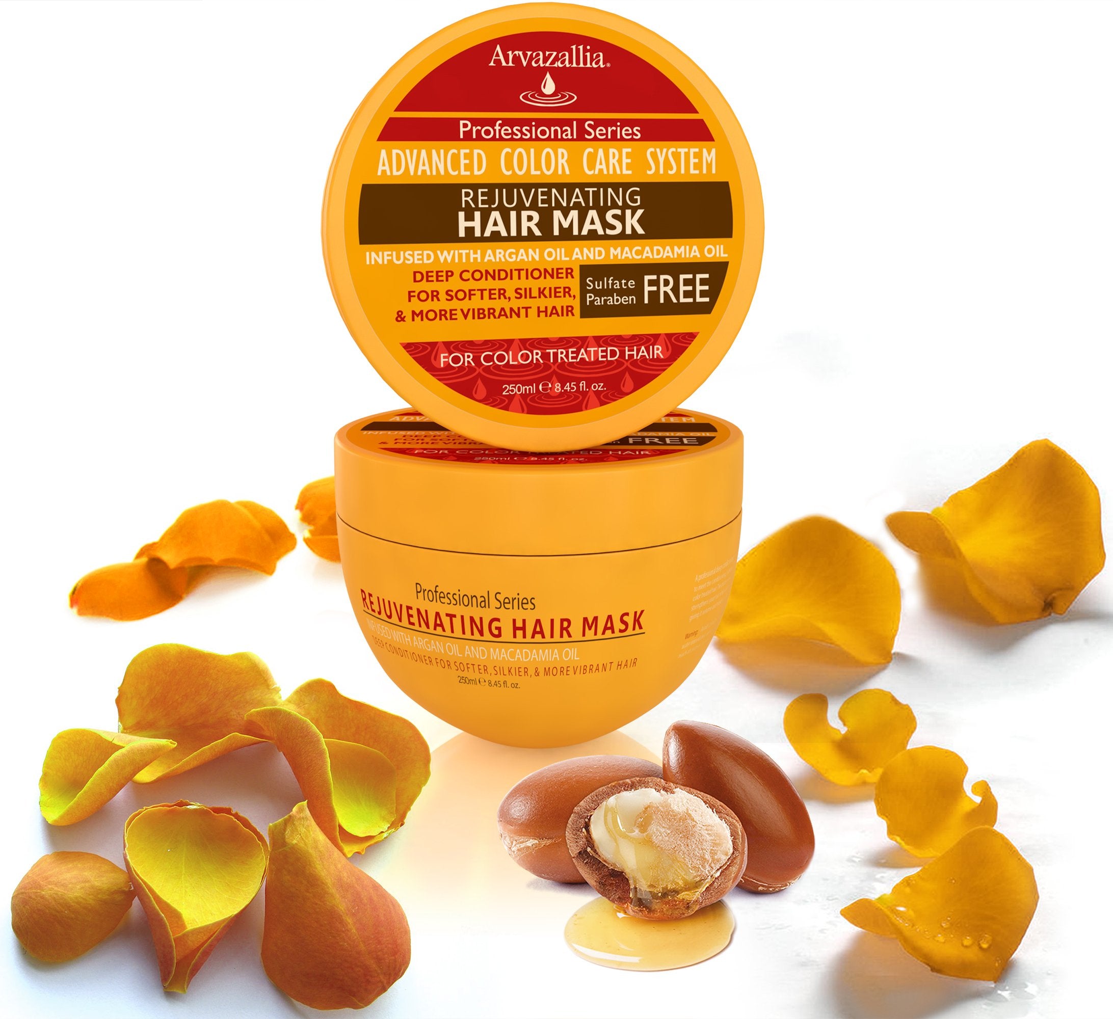 Arvazallia Rejuvenating Hair Mask color-treated hair result shows smoother, vibrant finish