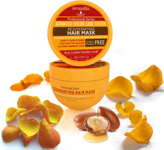 Arvazallia Rejuvenating Hair Mask color-treated hair result shows smoother, vibrant finish