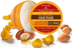 Arvazallia Rejuvenating Hair Mask cream texture ready for at home conditioning