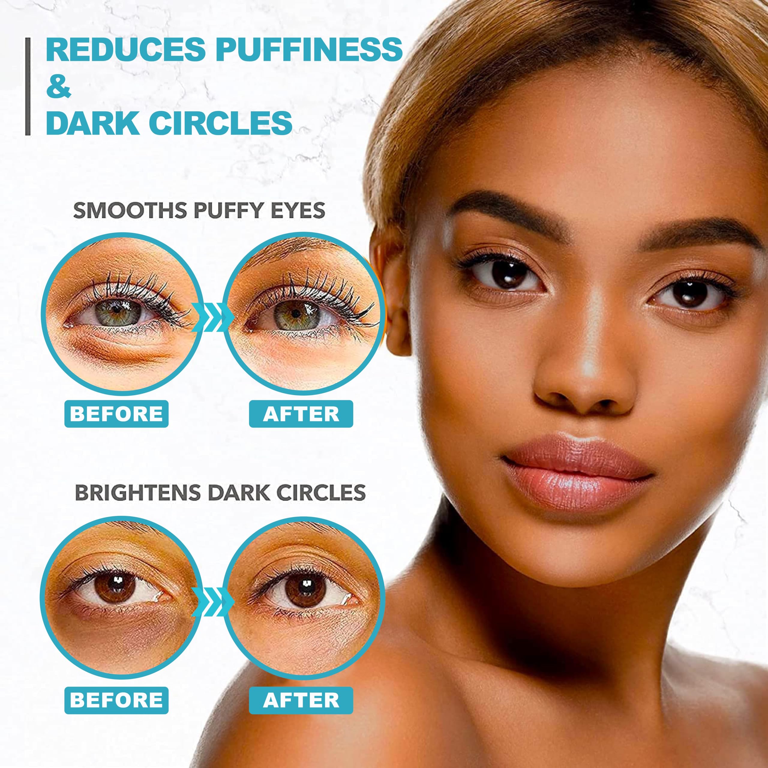 Arvesa packaged eye patches showcase premium formula for care.
