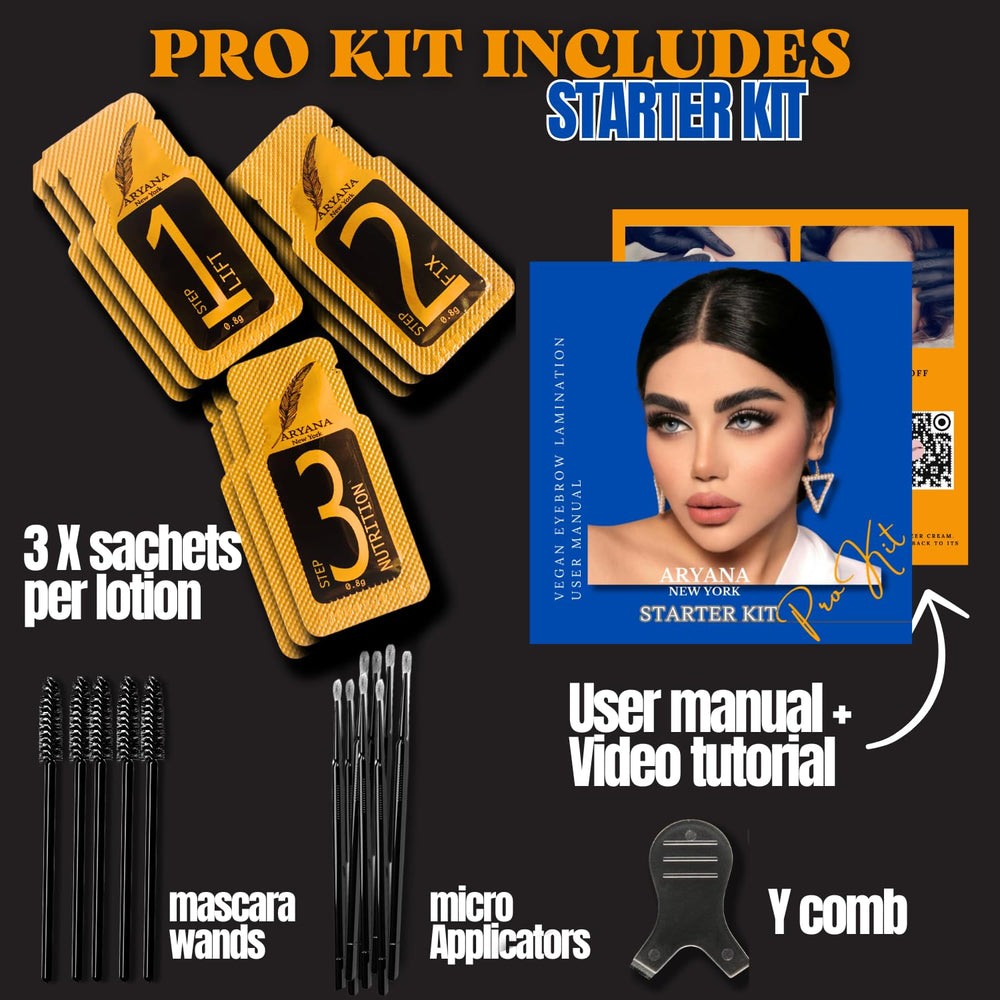 Aryana New York micro applicators ensure accurate product distribution for even brows.