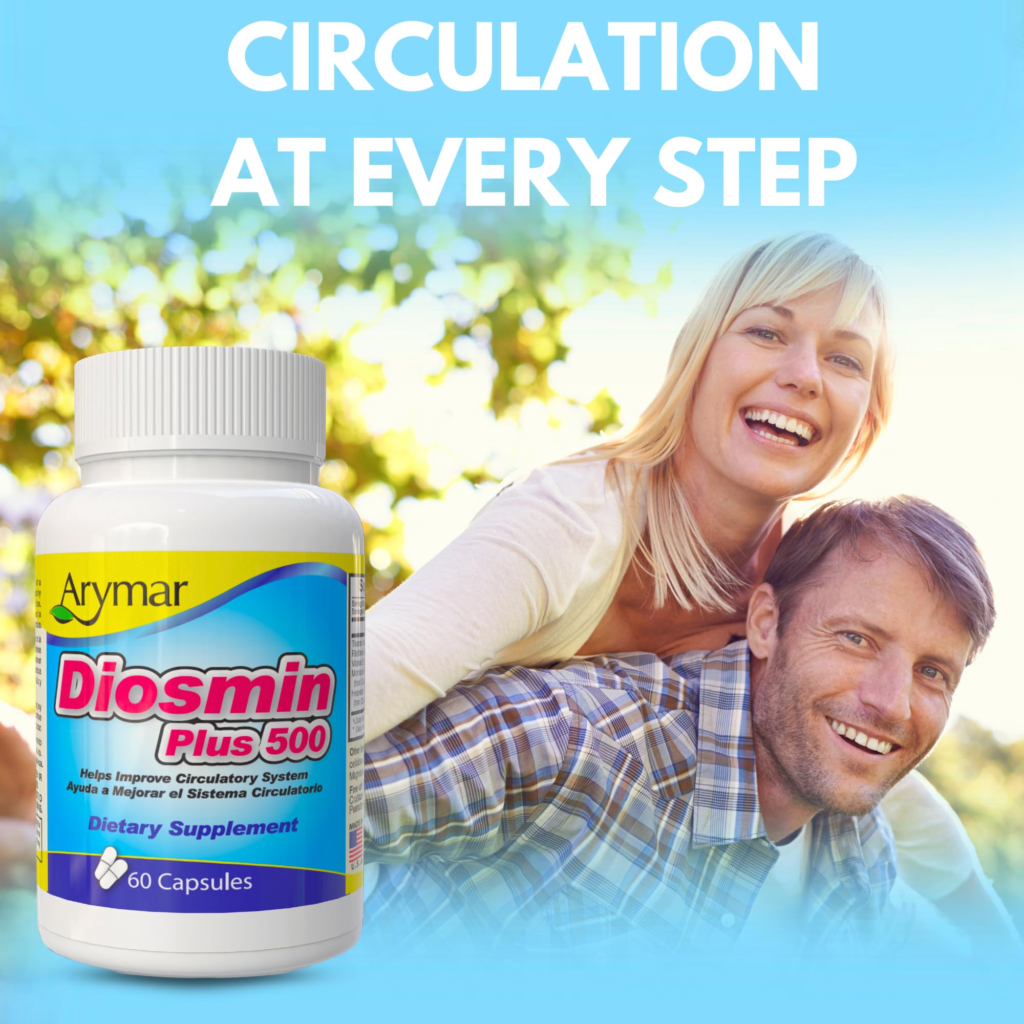 Arymar Diosmin box with detailed label and 60 capsules.