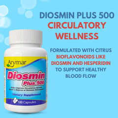 Arymar Diosmin Plus 500 packaging on shelf for easy daily use.