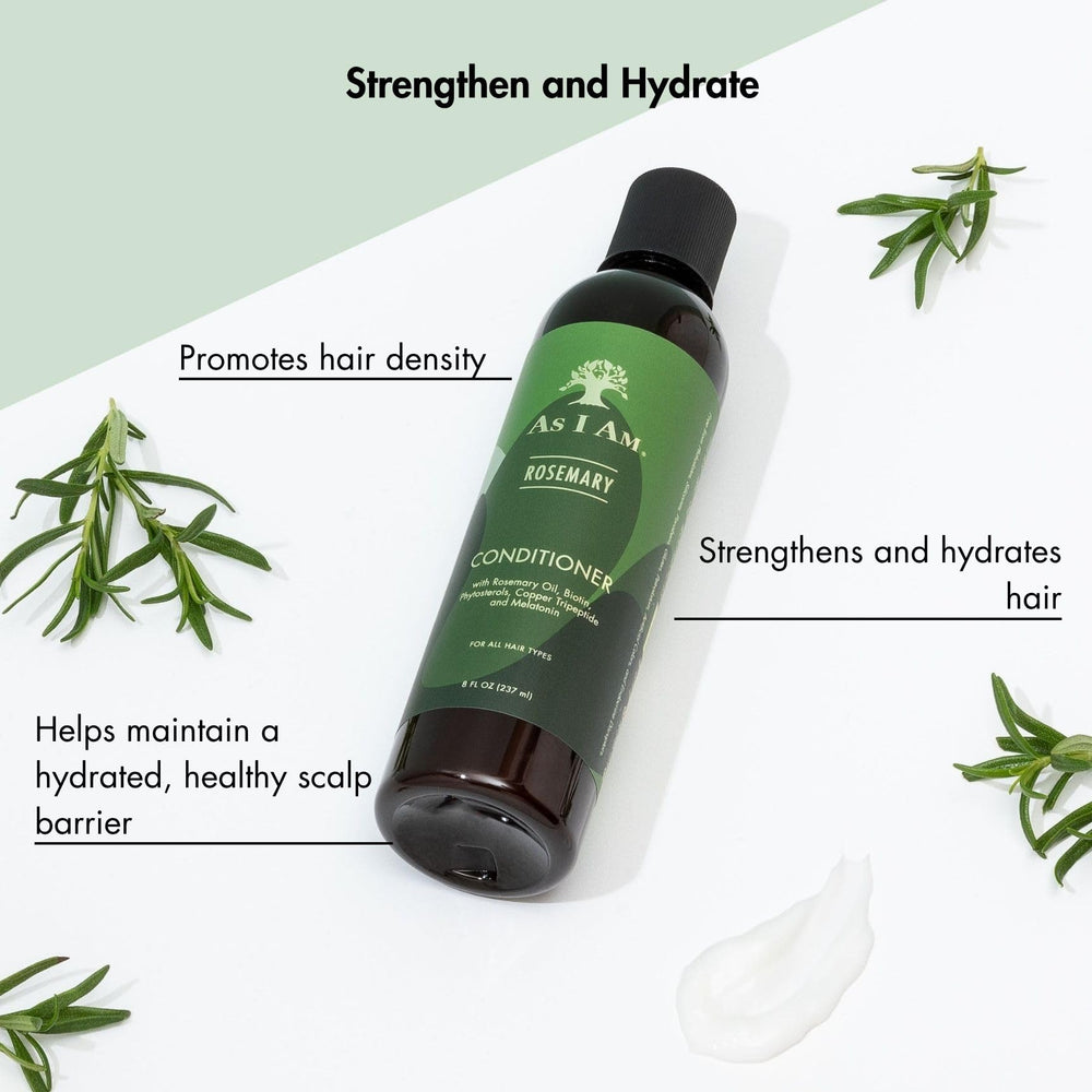As I Am Rosemary Conditioner in shower scene for daily hair care