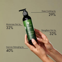 As I Am Rosemary Conditioner label closeup highlighting biotin and saw palmetto