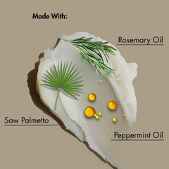 As I Am Rosemary Shampoo foamy lather on hair indicating cleansing texture.