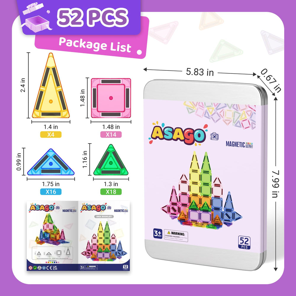 Asago educational magnetic toy supports spatial thinking and fine motor skills