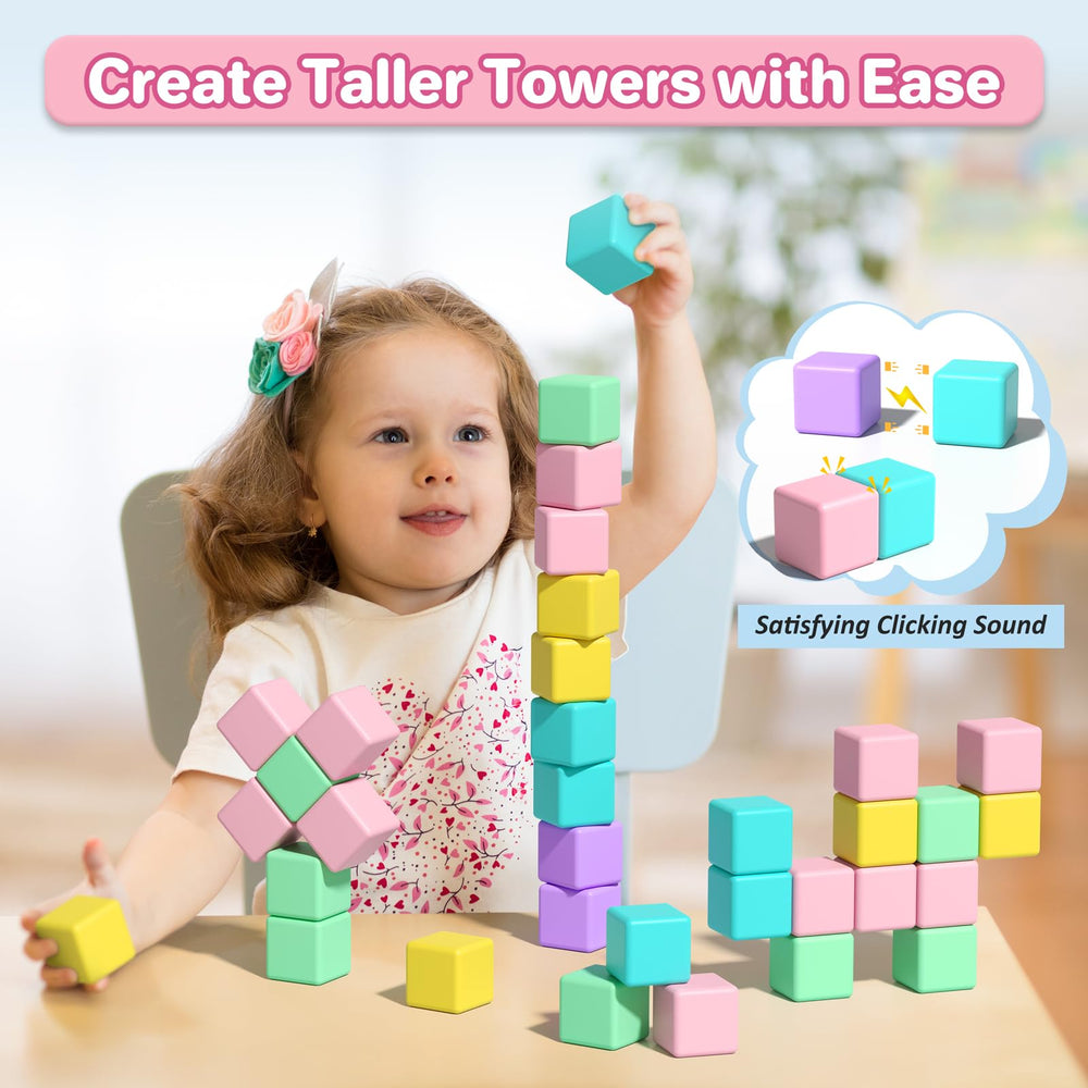 Asago macaron blocks colorful pieces inviting visual recognition and interaction