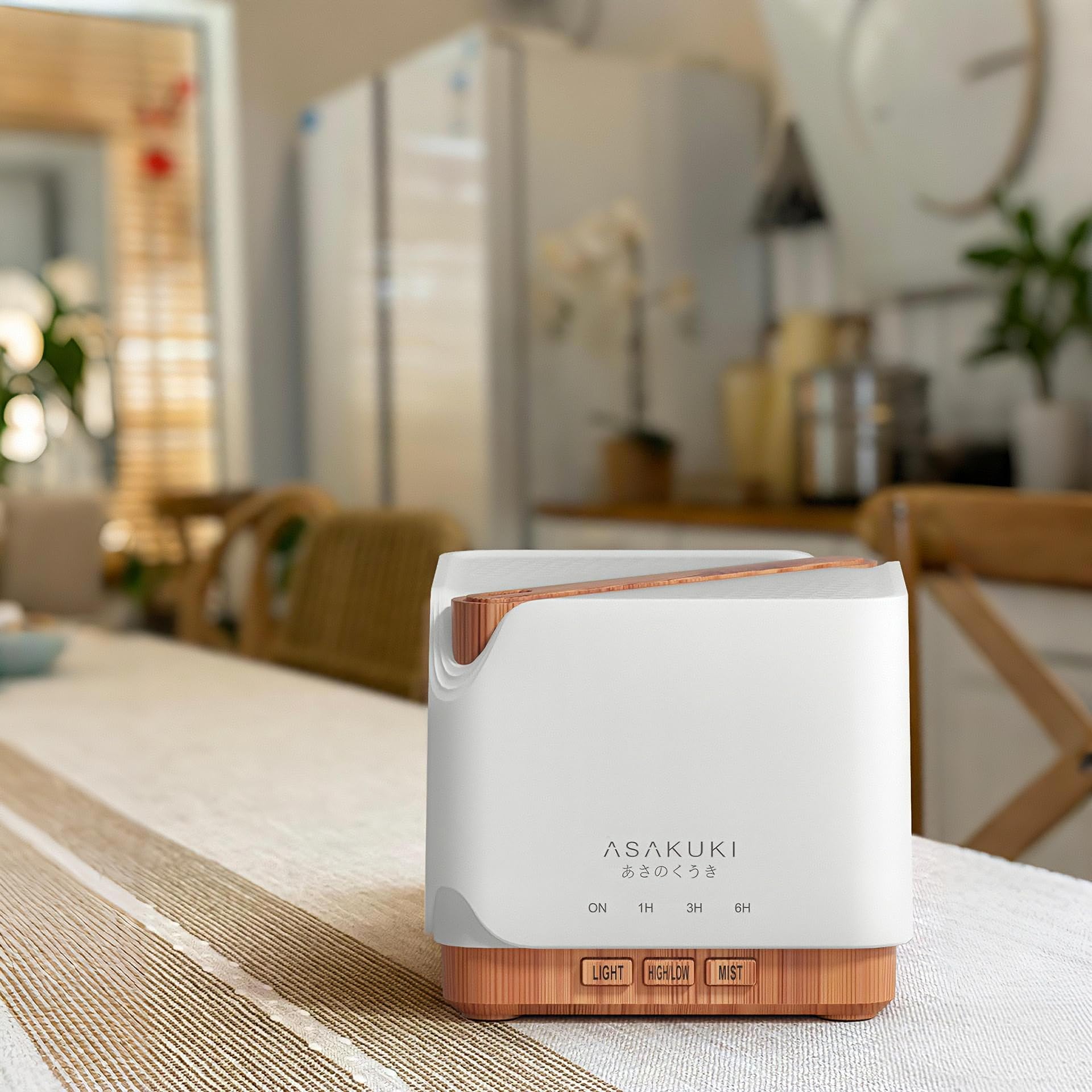 ASAKUKI baby-friendly diffuser with fine mist for family homes.