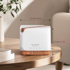 ASAKUKI diffuser featuring LED ambient lights for mood-enhancing evenings.